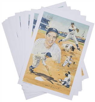 Collection of (20) Phil Rizzuto Autographed Litho Artwork by Artist James Amore (PSA/DNA PreCert)